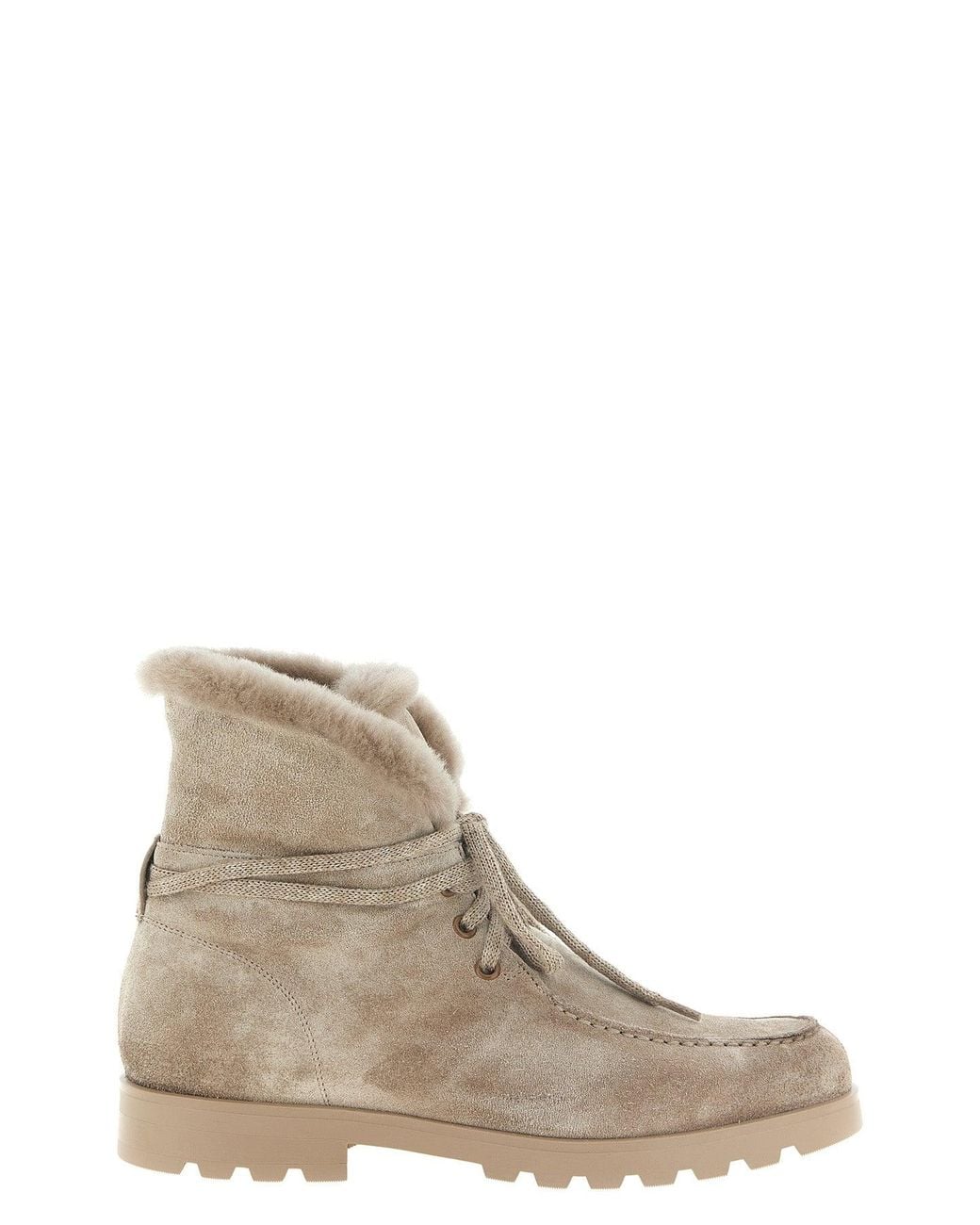Santoni Natural Suede Ankle Boot