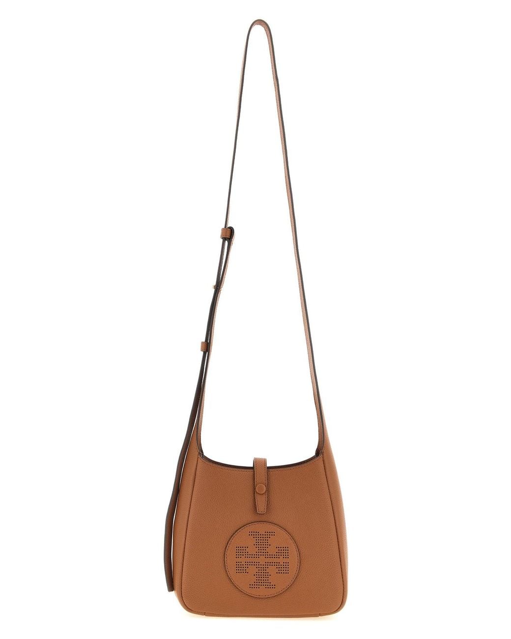 Tory Burch Brown Crossbody Bag With Perforated Logo