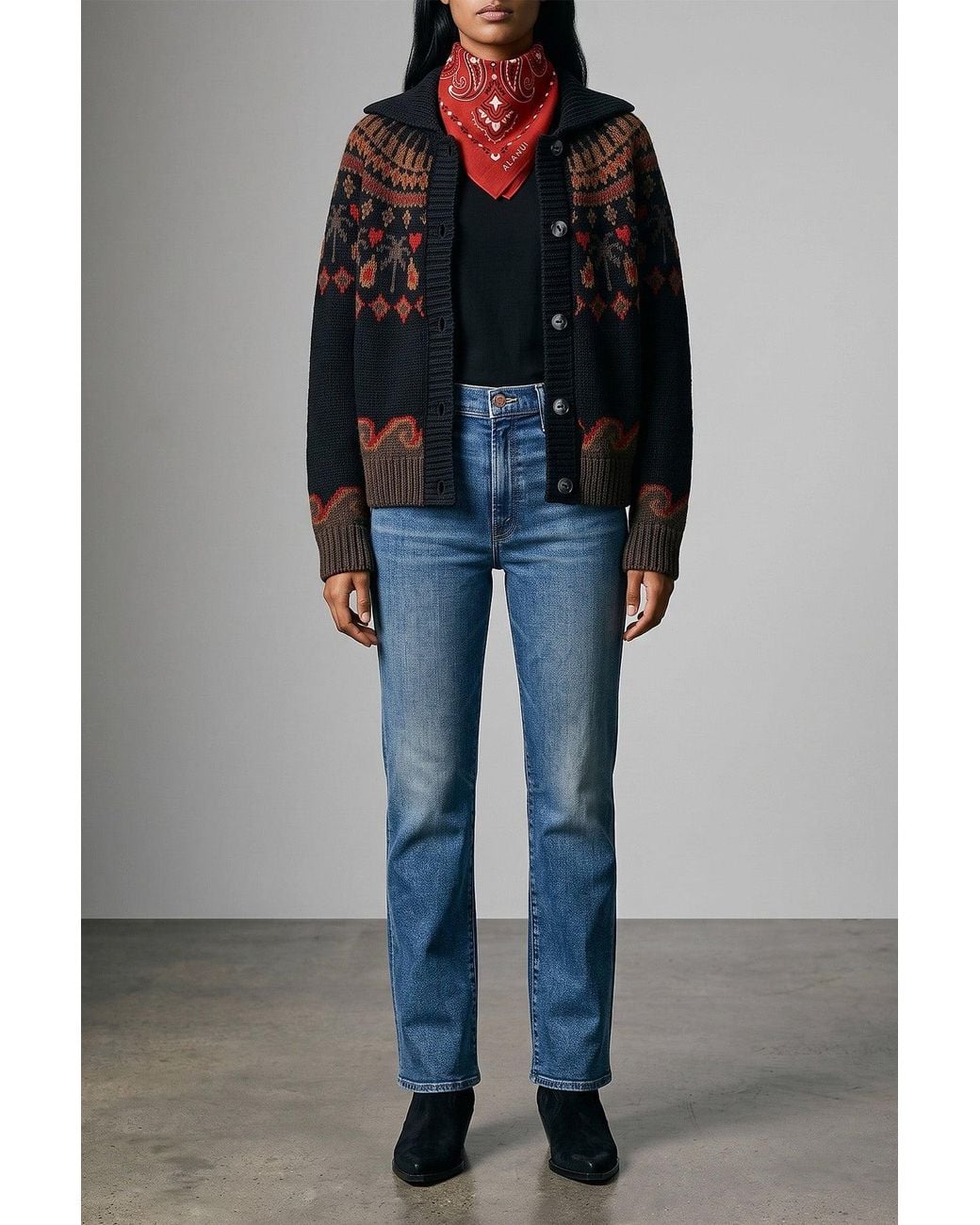 Mother Blue The Kick It Jeans With Signature Embroidery
