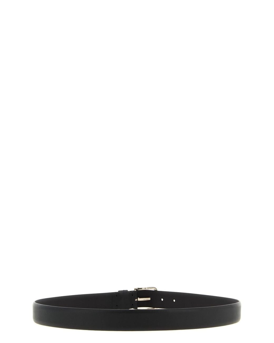 ZERBINI CLAUDIO Black Classic Smooth Leather Belt for men