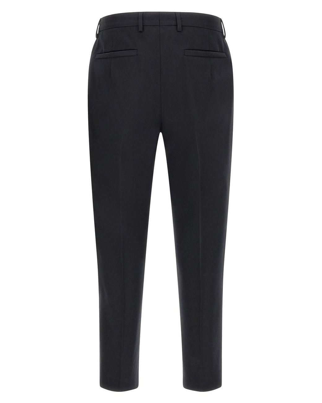 Zegna Blue Tailored Trousers With Front Pleats for men