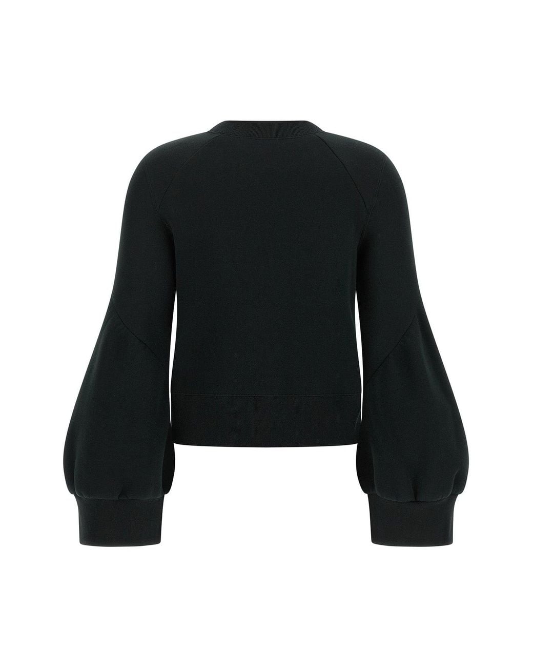 Sacai Black Sweatshirt With Balloon Sleeves