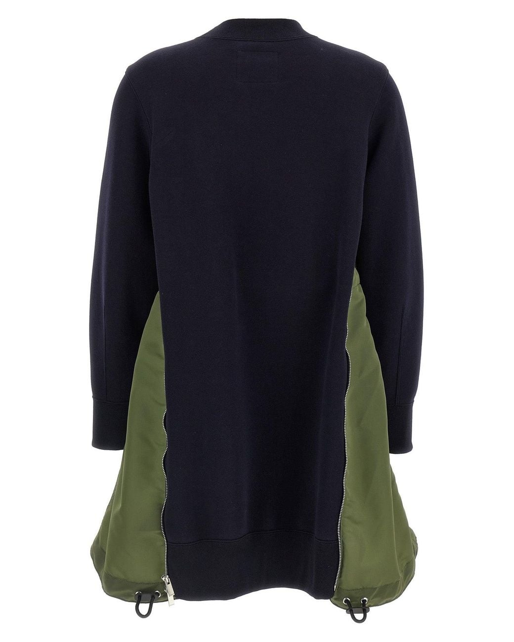 Sacai Blue 'Sponge Sweat X Nylon Twill' Dress