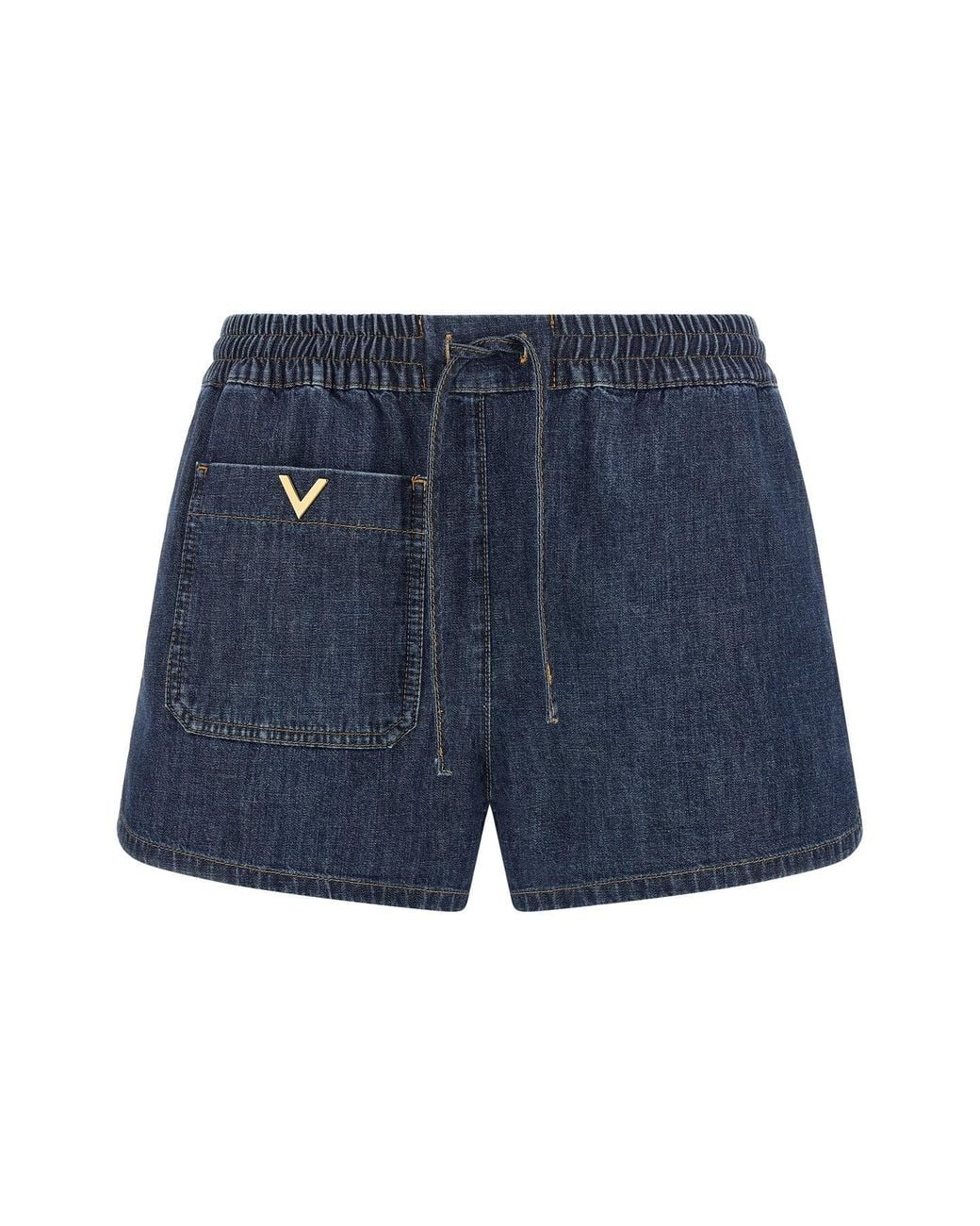 Valentino Garavani Blue 'Chambray Denim' Shorts