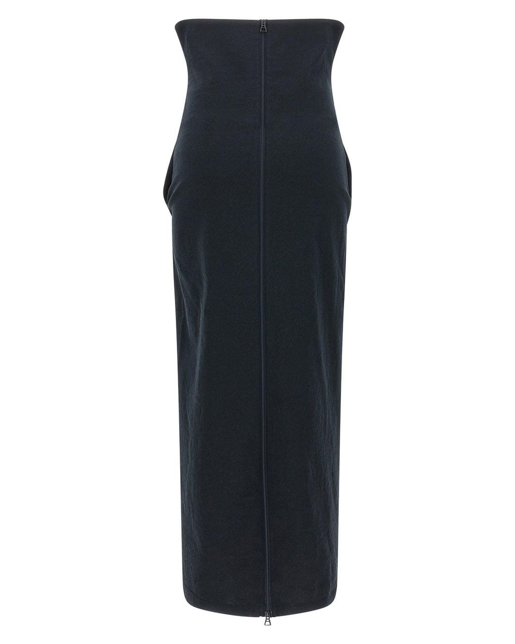 Issey Miyake Black 'Allow' Long Skirt With Zipper
