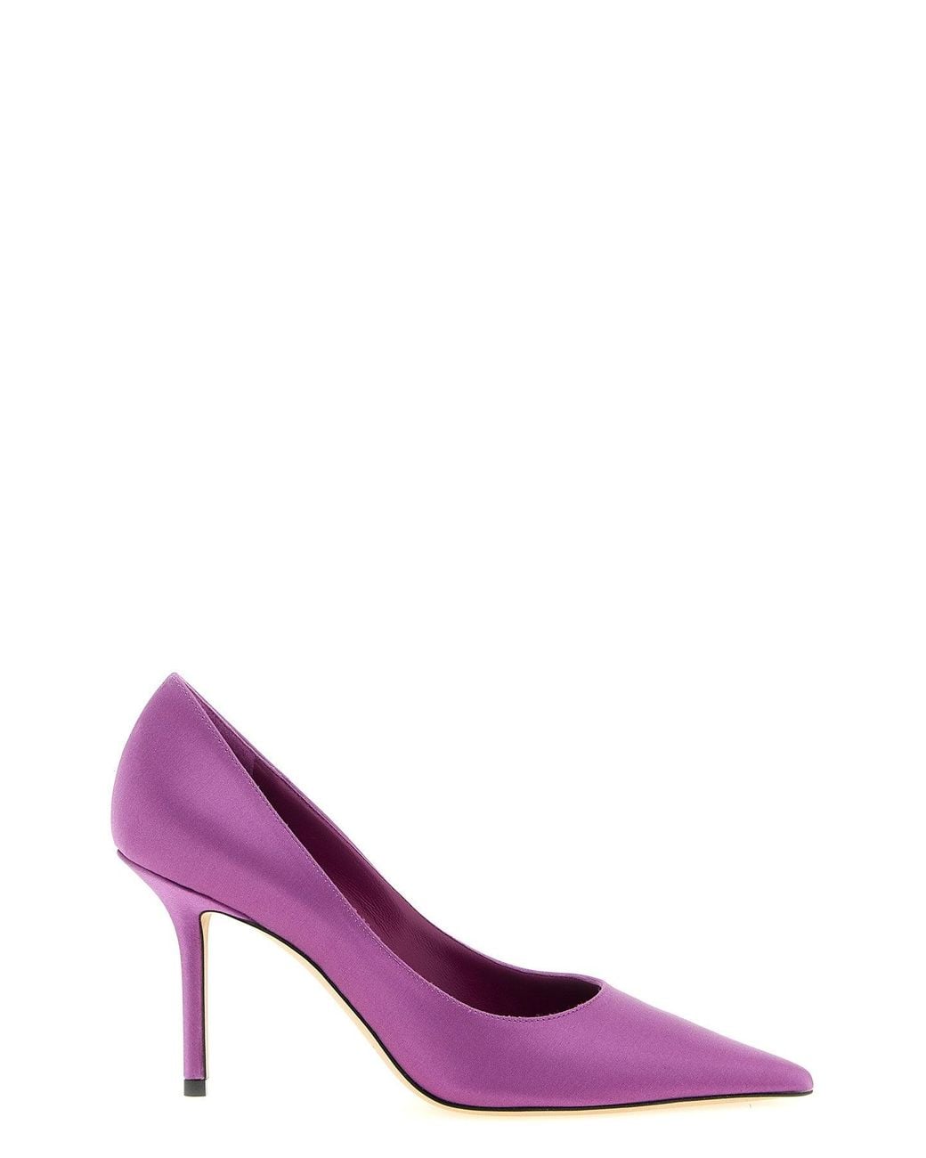 Jimmy Choo Purple Structured Fabric Pumps