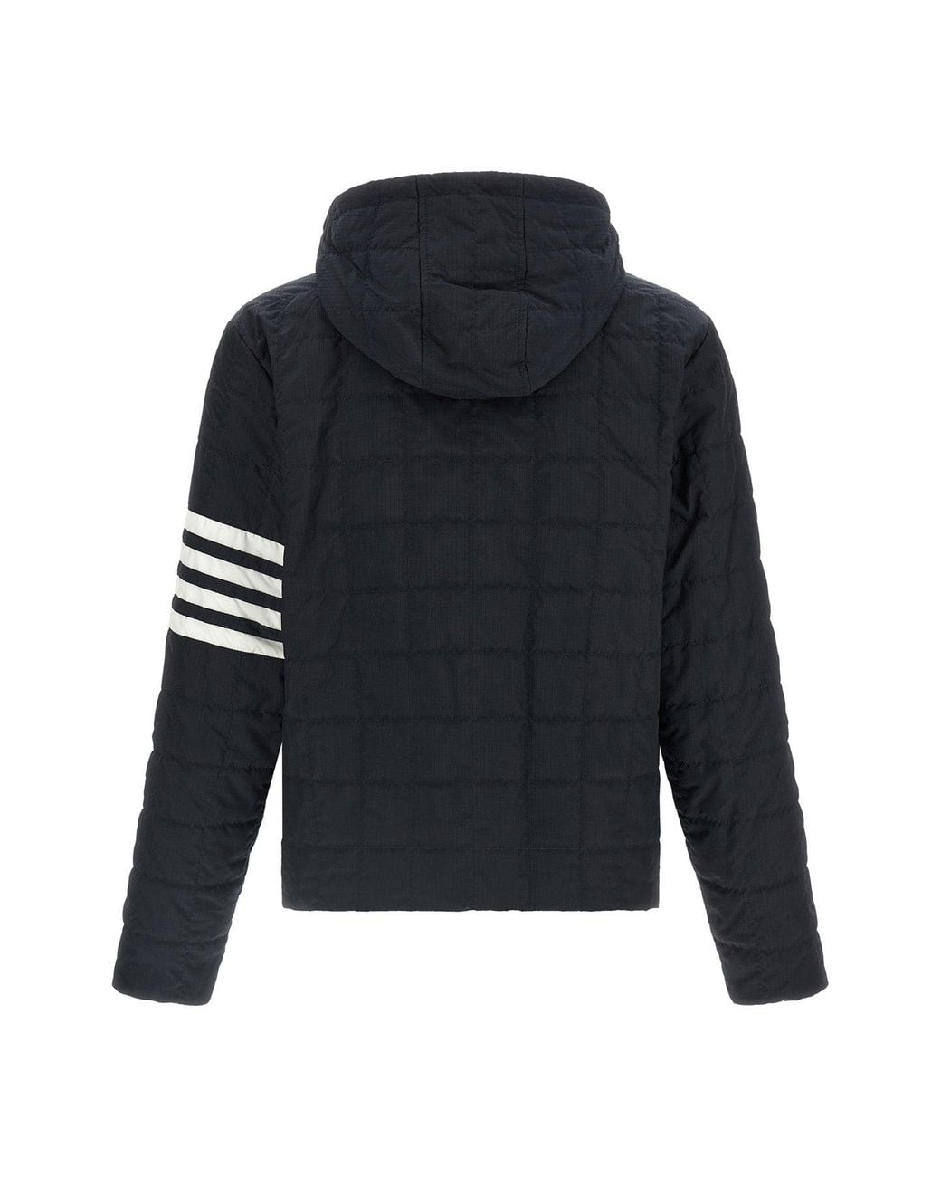 Thom Browne Blue Shiny Ripstop '4Bar' Jacket for men