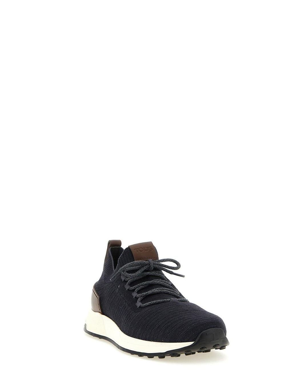 Tod's Black 'Socks' Sneaker With Leather Inserts for men