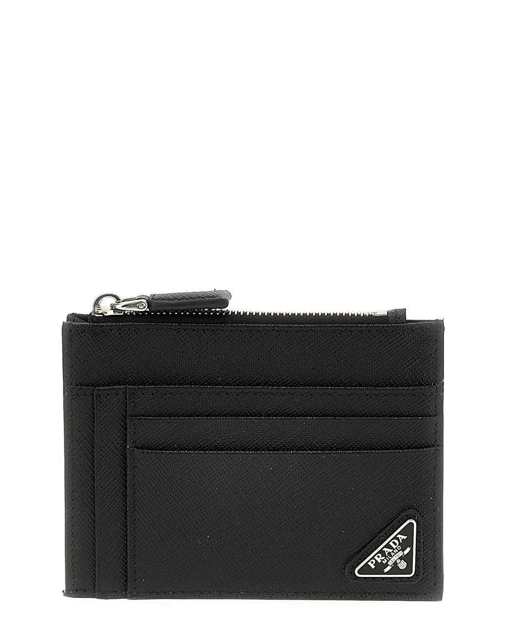 Prada Kartenetui Mit Saffiano-Logo in Black für Herren