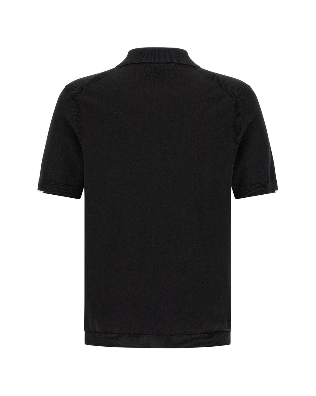 Boss Black Polo Shirt With Zip Closure for men