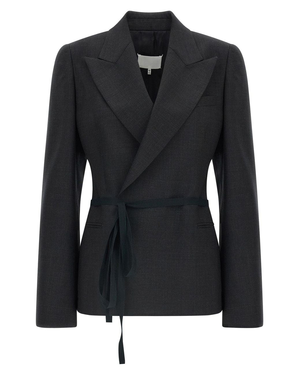 Maison Margiela Black Belted Wrap Blazer