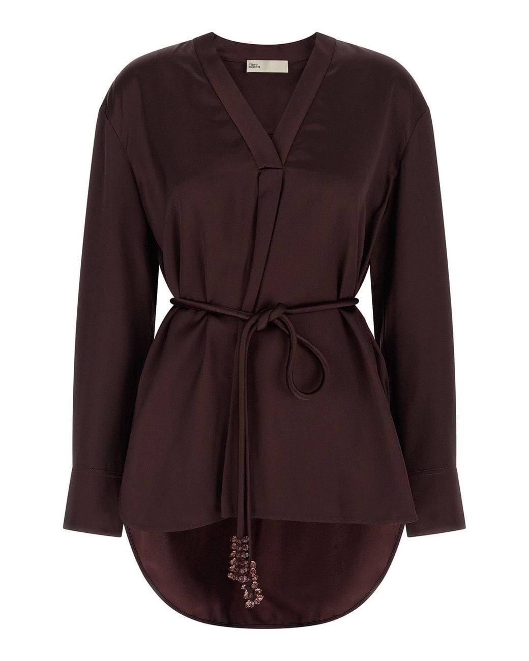 Tory Burch Brown Blouse With Engraved Buttons