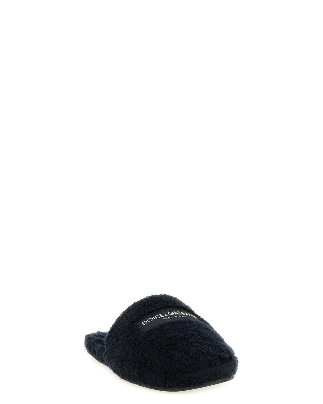 Dolce & Gabbana Black 'Dg Hotel' Slippers