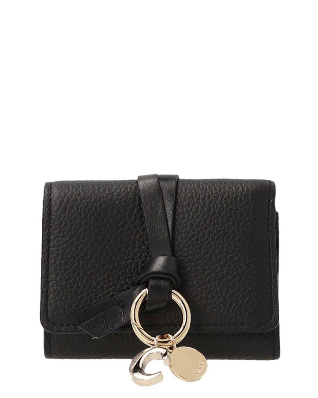 Chloé Black Mini Tri Fold Knot Wallet