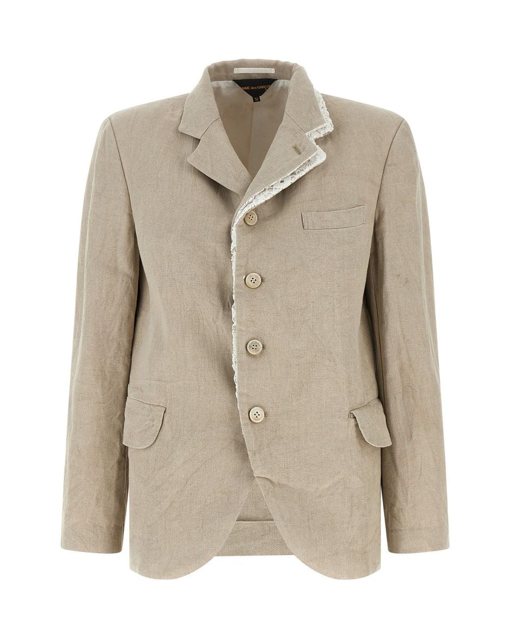 Comme des Garçons Natural Double Layer Lapel Blazer