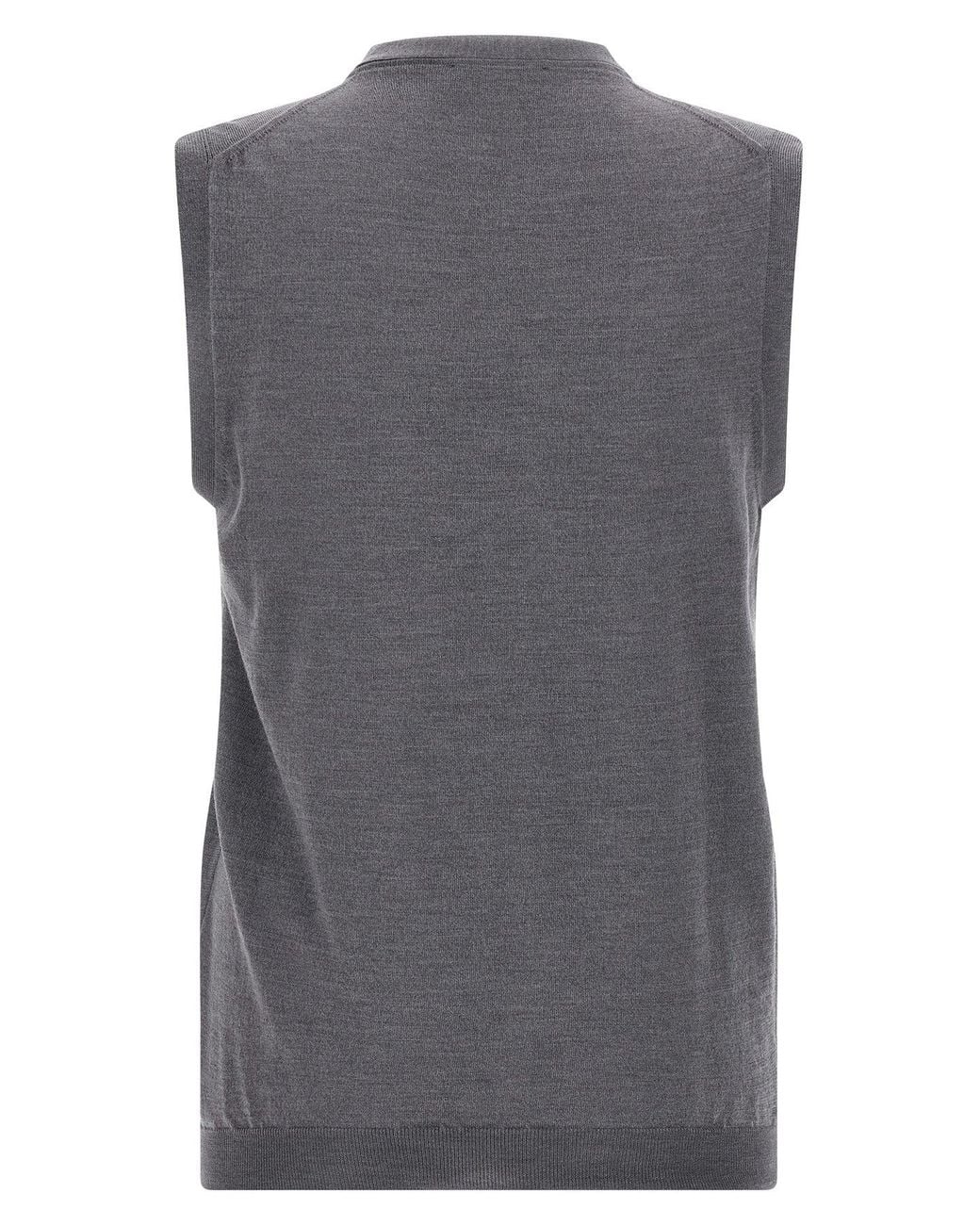 Zanone Gray 'Flexwool' Vest for men
