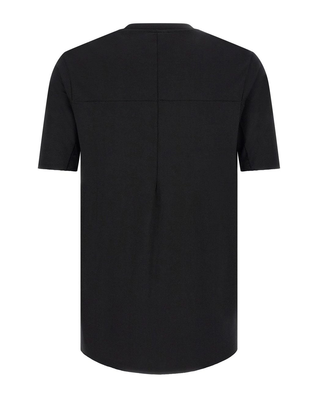 Thom Krom Black T-Shirt With Structural Seams for men