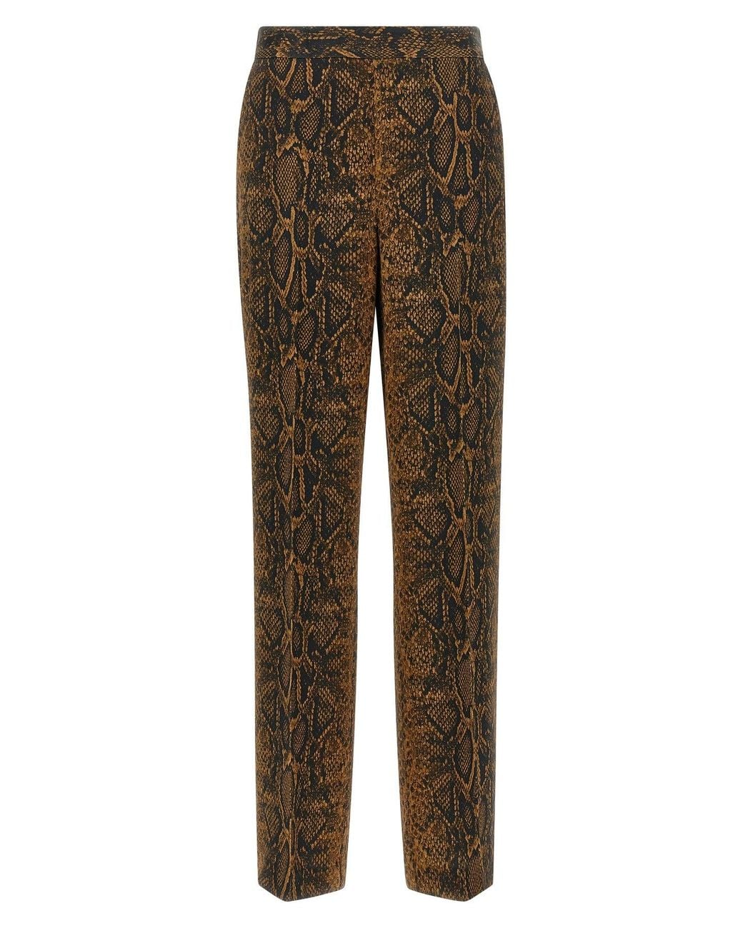 Twinset Brown Python Print Trousers