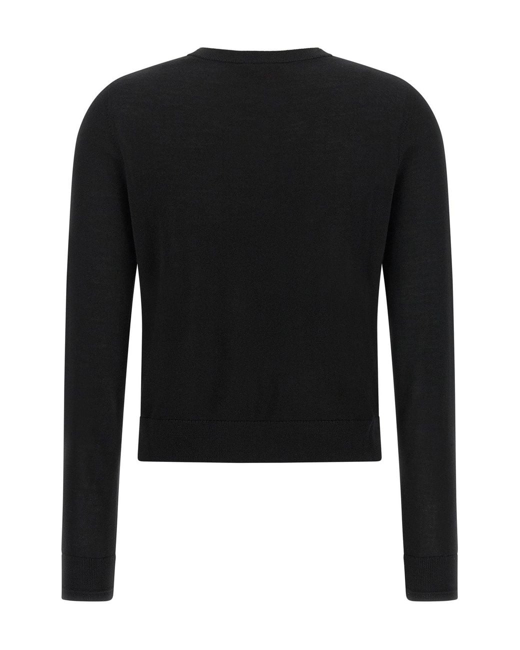 DIESEL Black Sweater With Cut-Out Oval D Logo