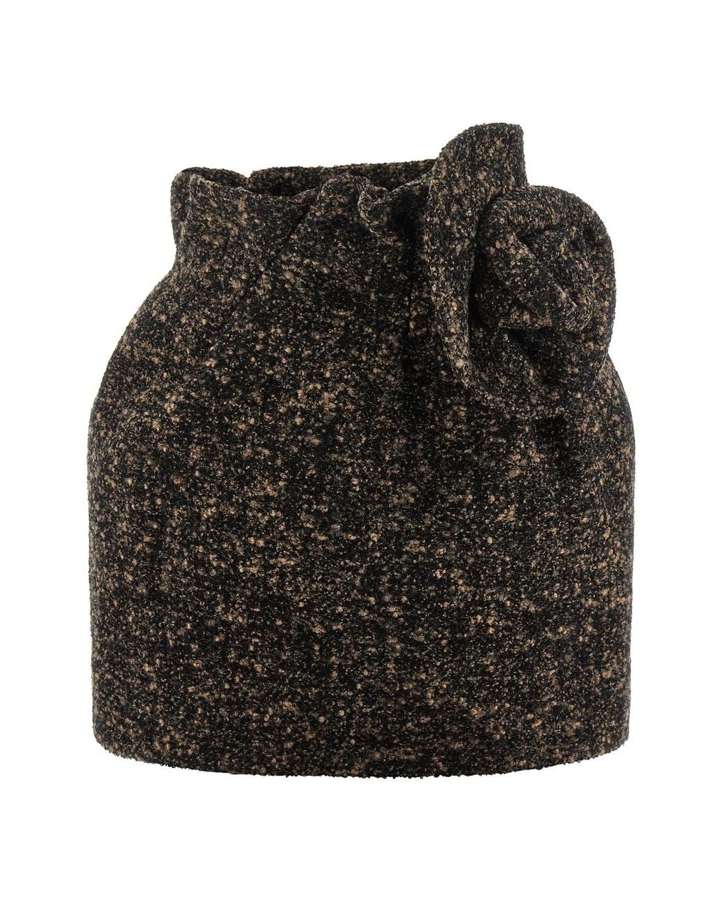Magda Butrym Black Skirt 'Skirt12' With Floral Embellishment