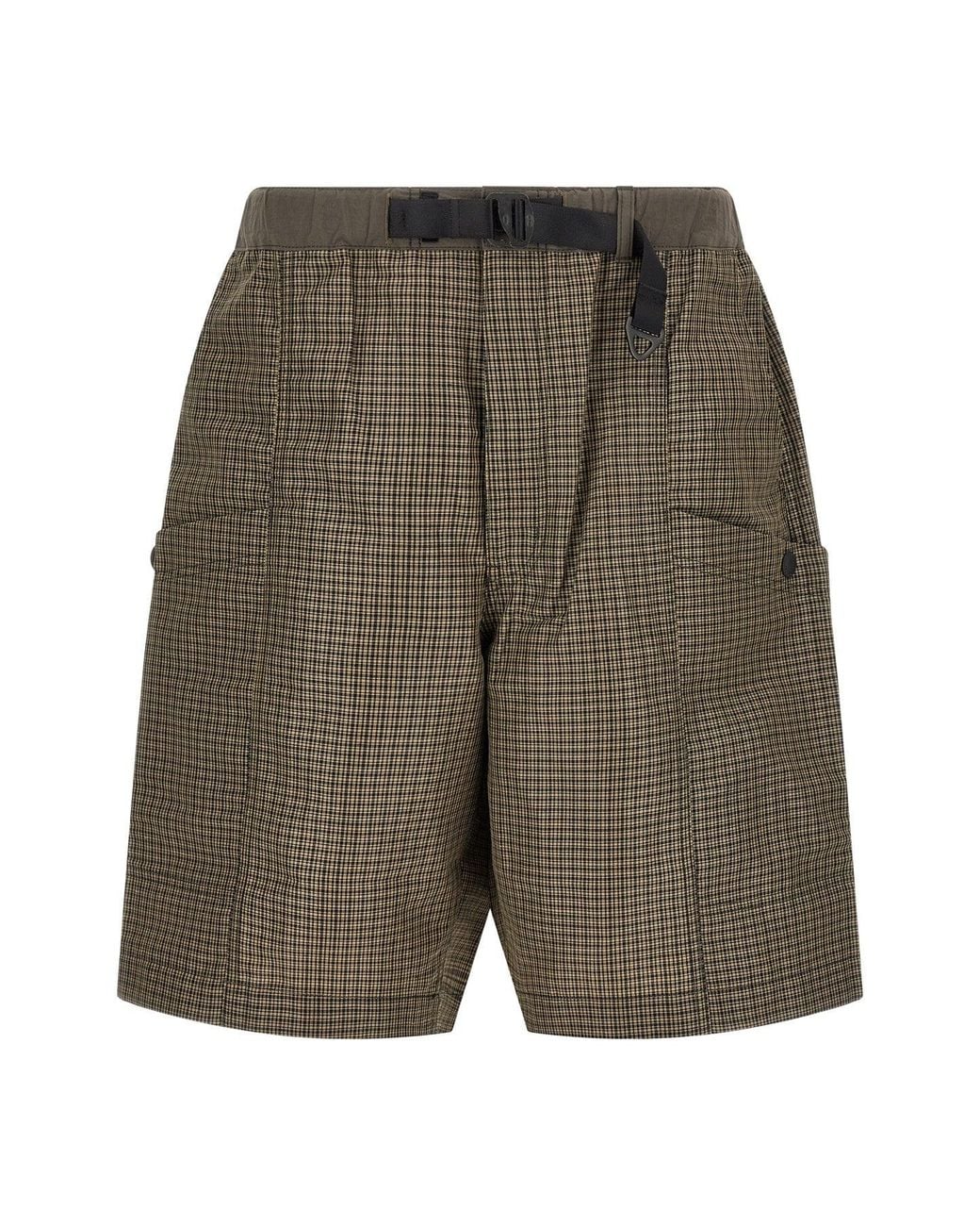 Comme des Garçons Gray Vichy Check Bermuda Shorts for men