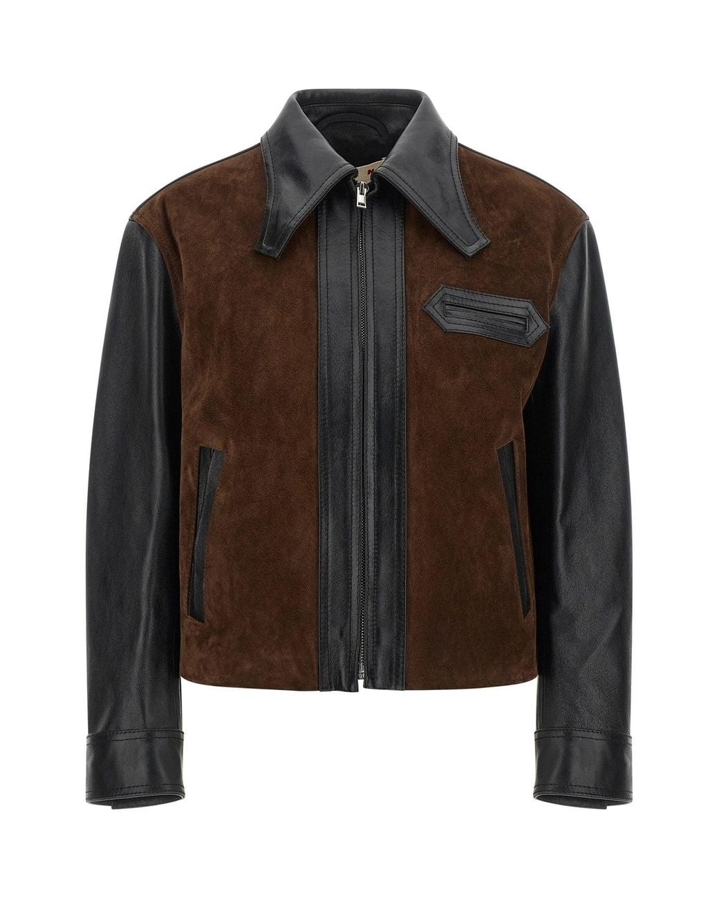 Marni Black Jacket With Sculptural Collar