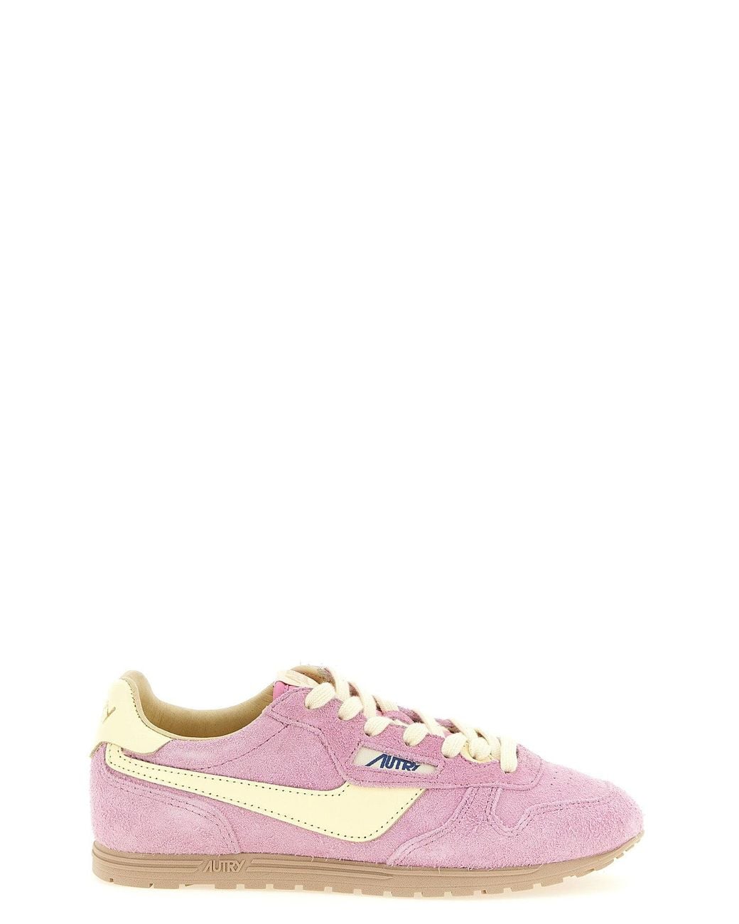 Autry Pink Sneaker With Perforated Toe