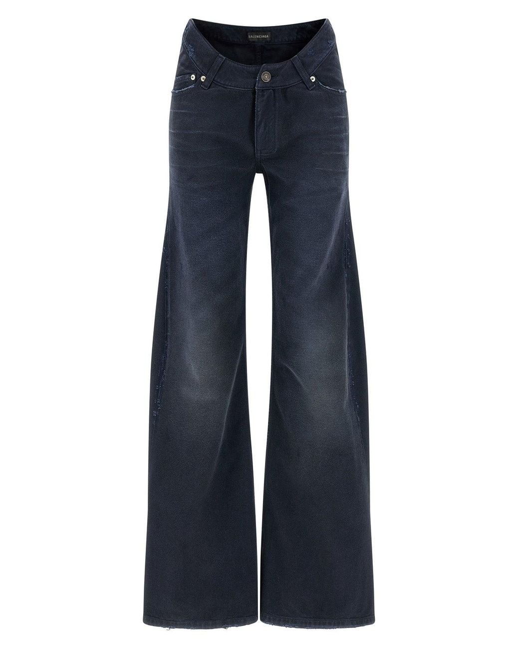 Balenciaga Blue Curved Waist Jeans