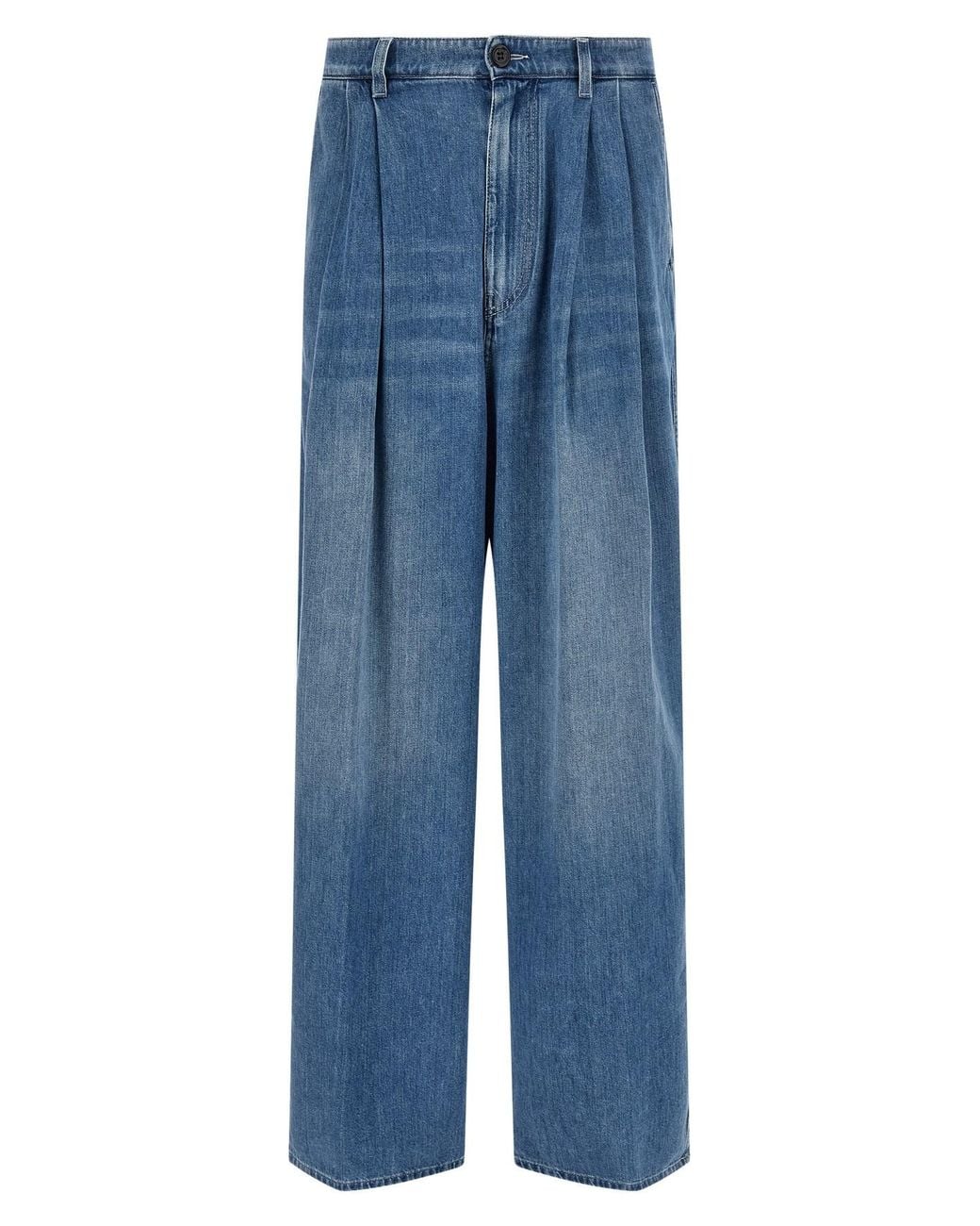 Marni Blue Double Pleated Jeans for men
