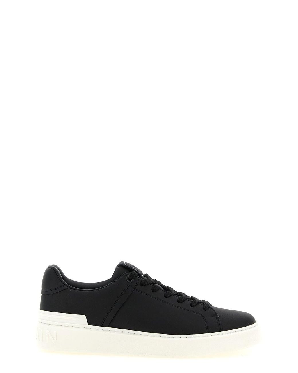 Balmain Black Sneaker With Contrasting Sole for men