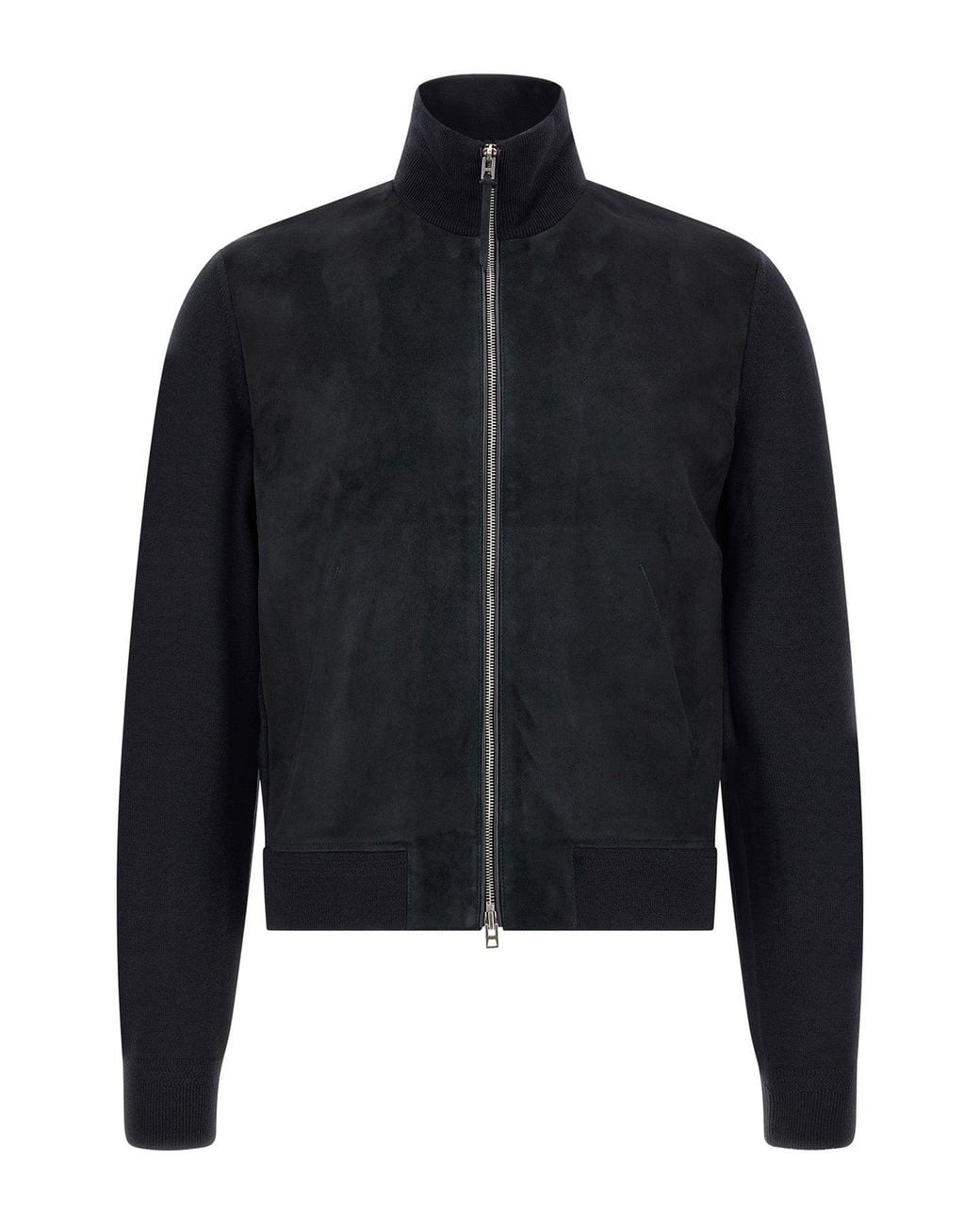 Tom Ford Black Two-Material Cardigan for men
