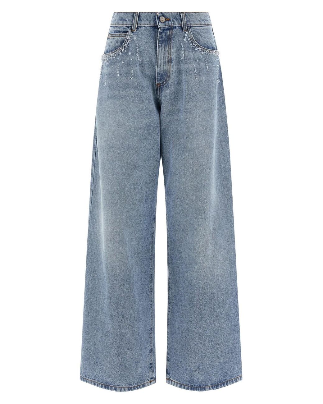GIUSEPPE DI MORABITO Blue Crystal Jeans