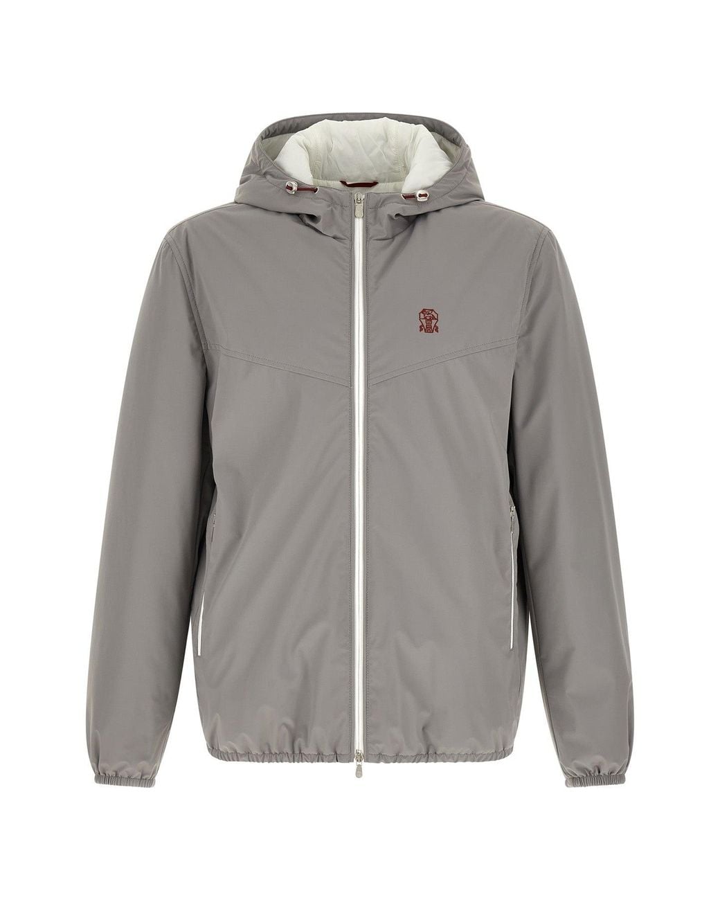 Brunello Cucinelli Gray Windproof Jacket for men