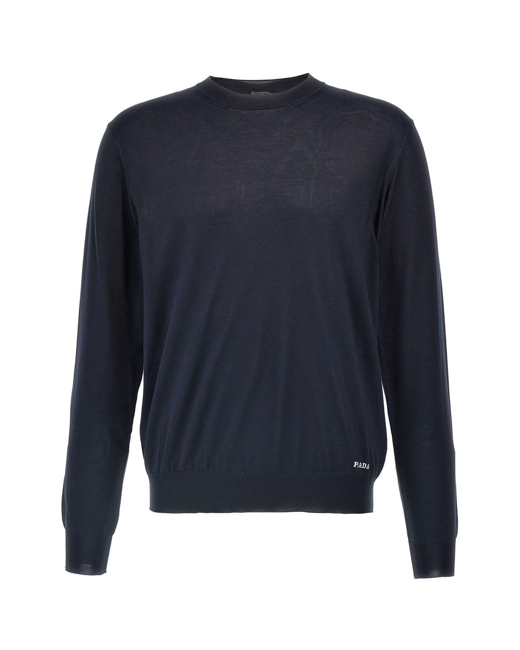 Prada Blue Silk Sweater for men