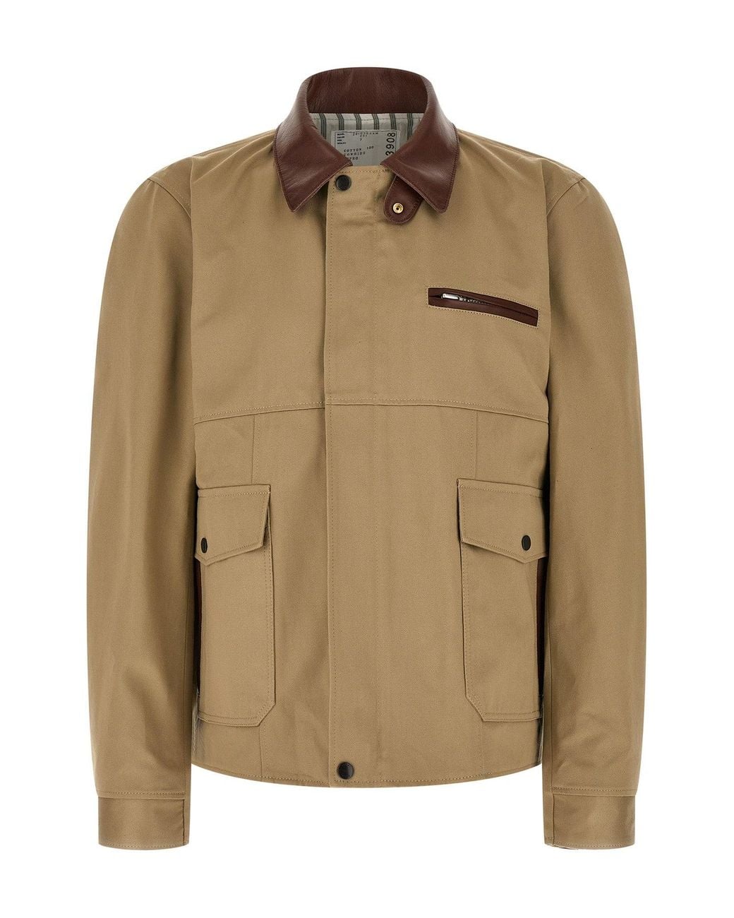 Sacai Brown 'Cotton Chino' Blouson Jacket for men