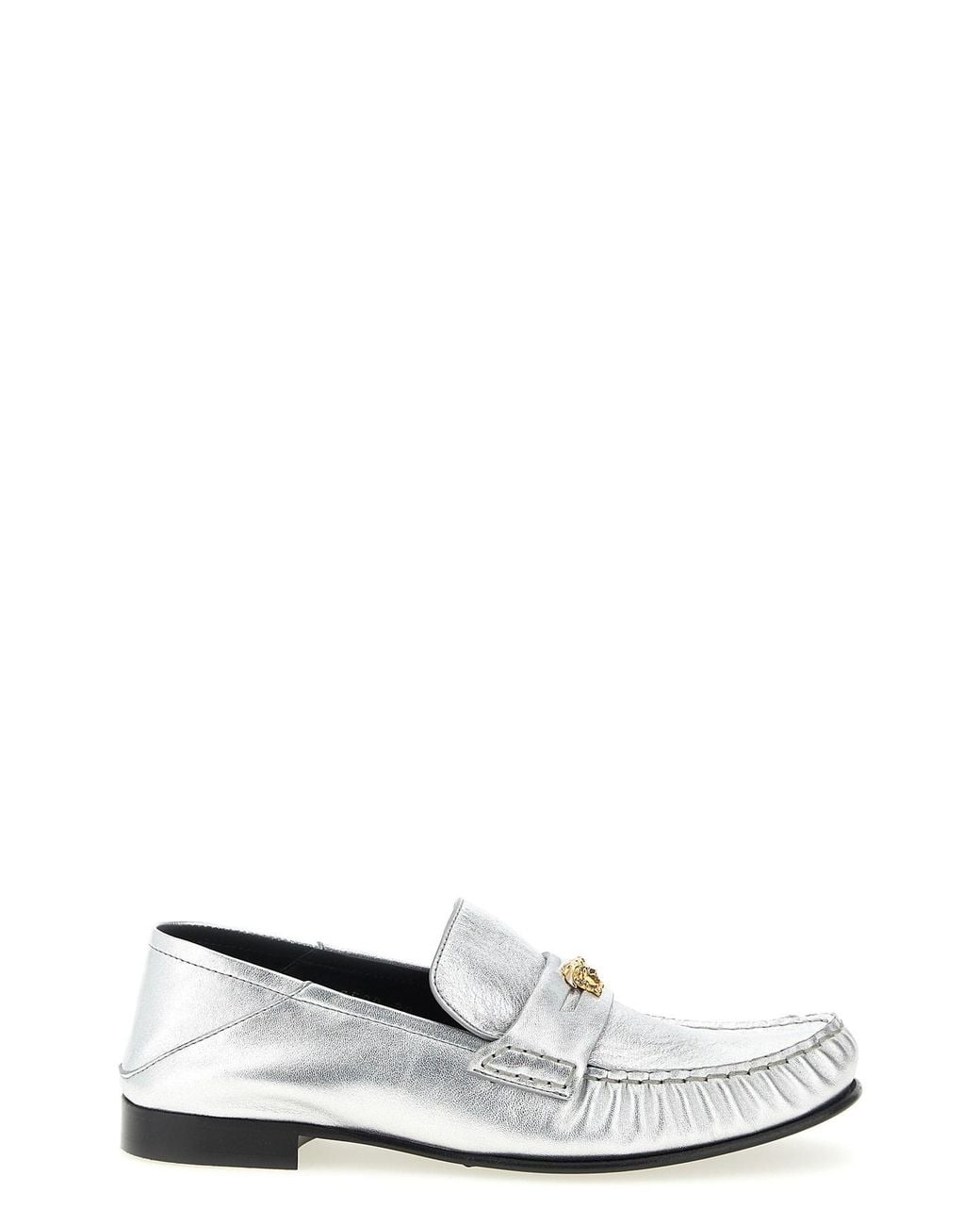 Versace White 'la Medusa' Loafers