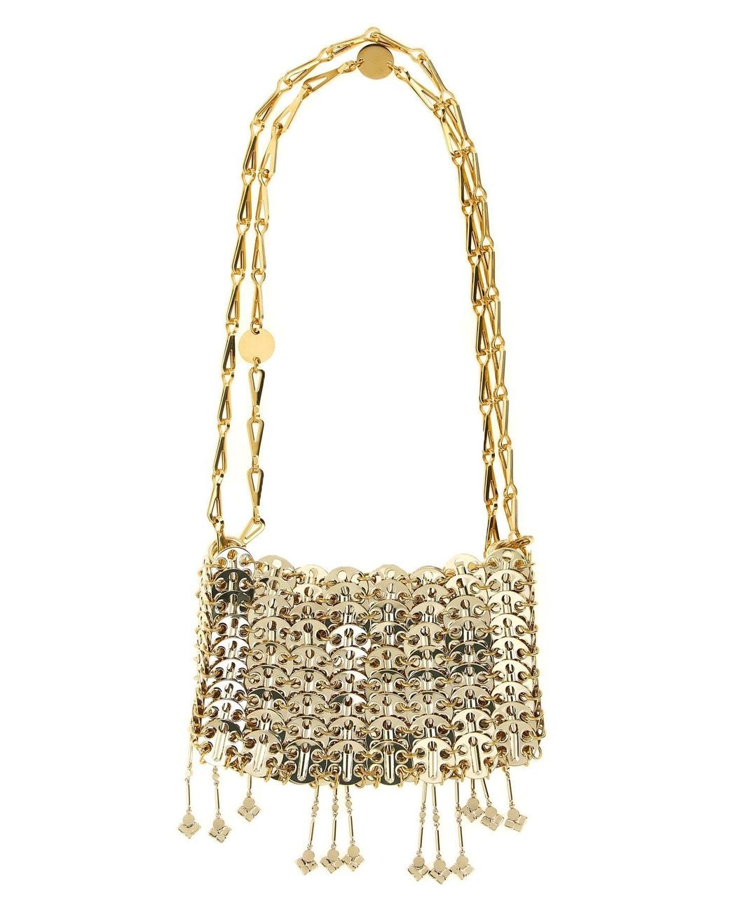 Rabanne Metallic '1969' Shoulder Bag With Crystal Fringes