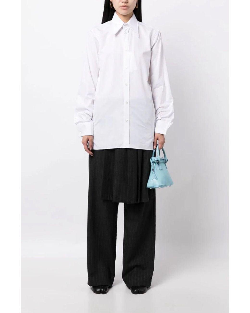 Maison Margiela White Shirt 'Camicia Basic A Manica Lunga' for men