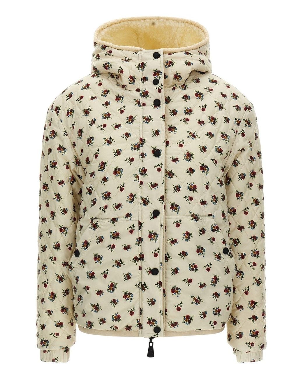 Moncler Natural Reversible Hooded Cardigan