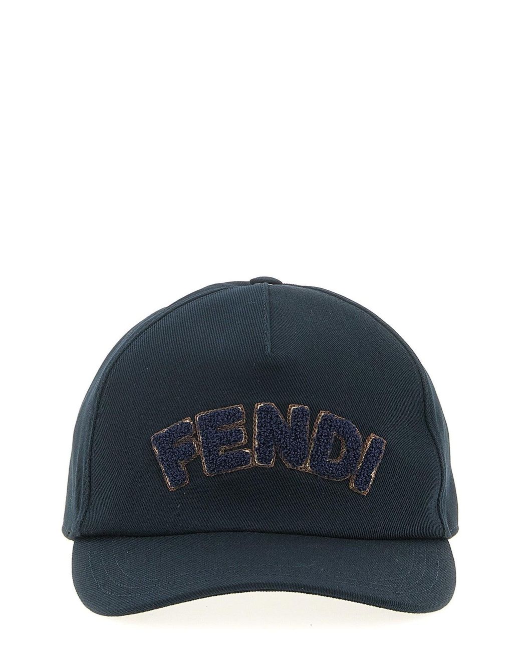 Fendi Blue Baseball Cap 'Baseball Cotone Patch' for men