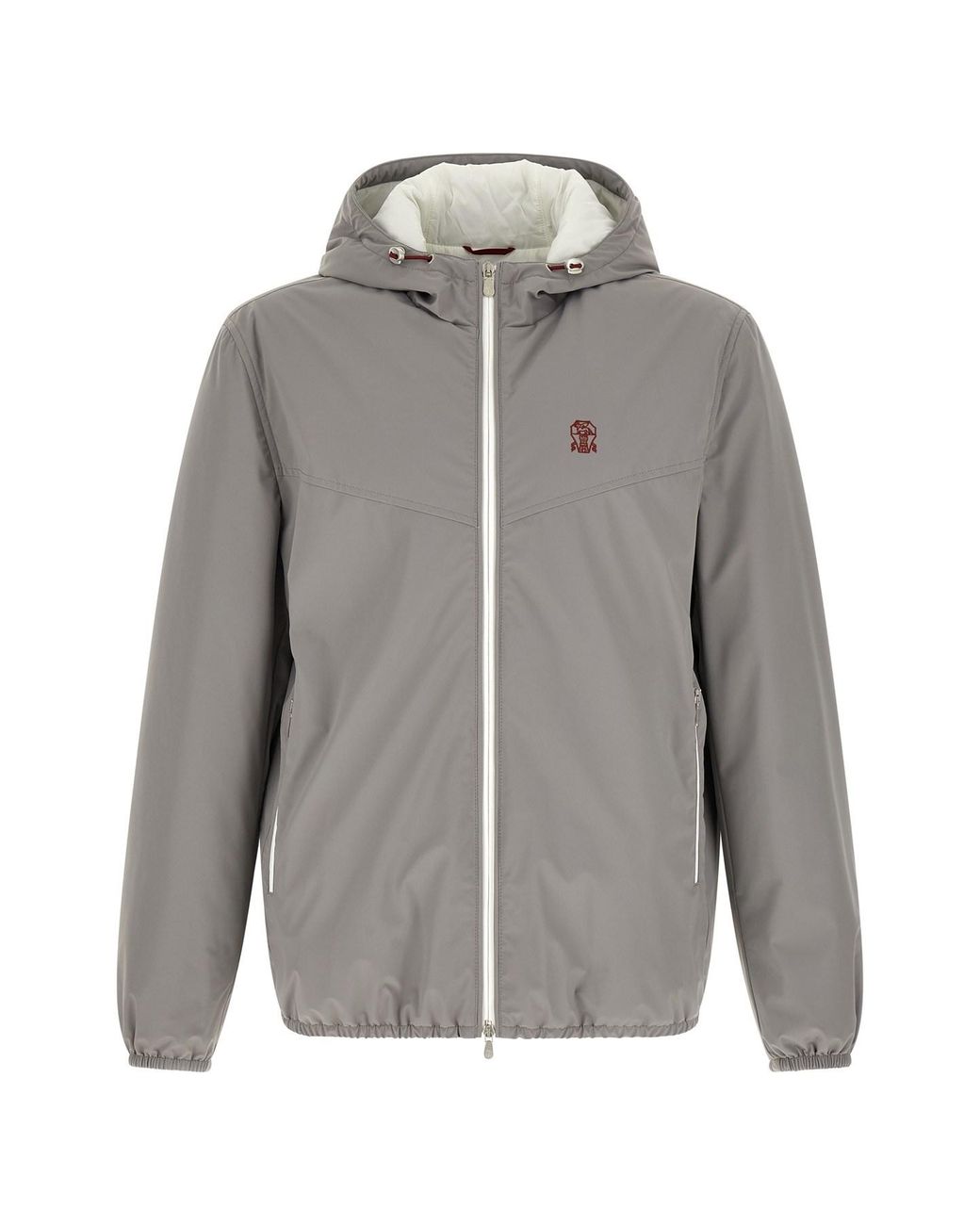 Brunello Cucinelli Gray Windproof Jacket for men