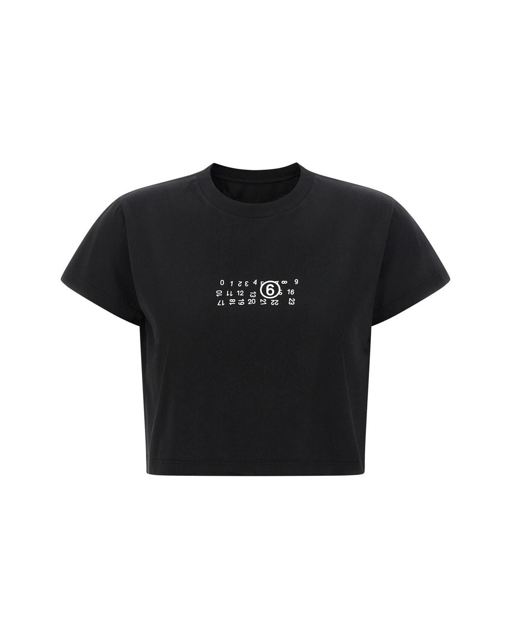 MM6 by Maison Margiela Black Upside-Down Print T-Shirt
