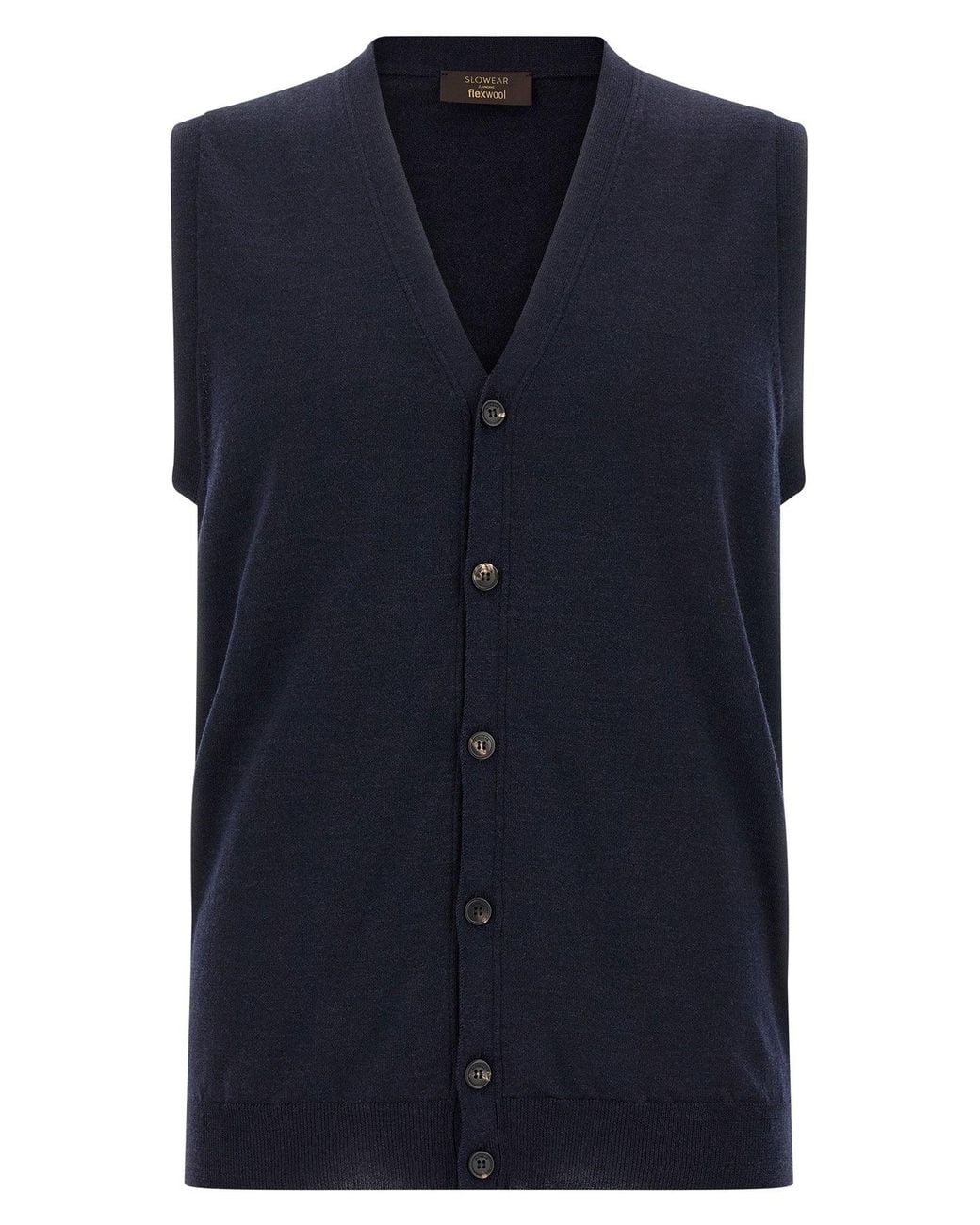 Zanone Blue Vest 'Flexwool' for men