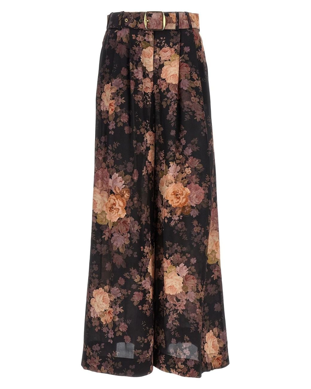 Zimmermann Black 'illustration Tuck' Pants