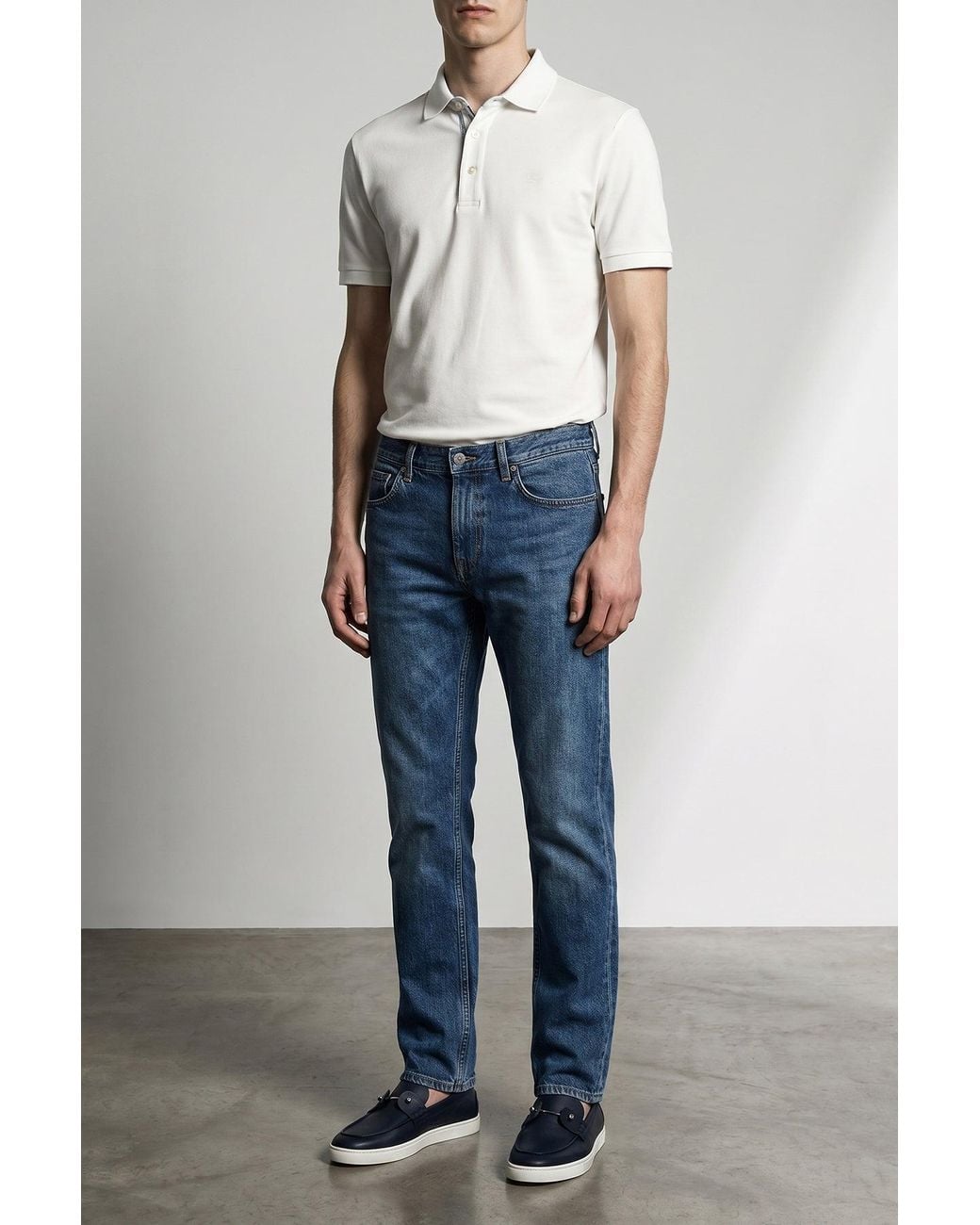 Etro White Polo Shirt With Tonal Pegaso Embroidery for men