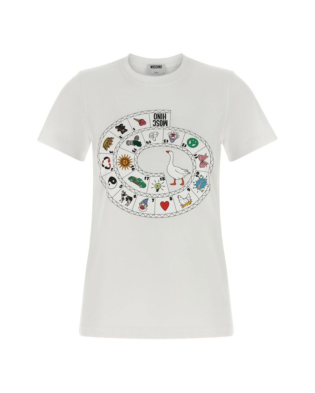 Moschino White T-Shirt With Graphic Print