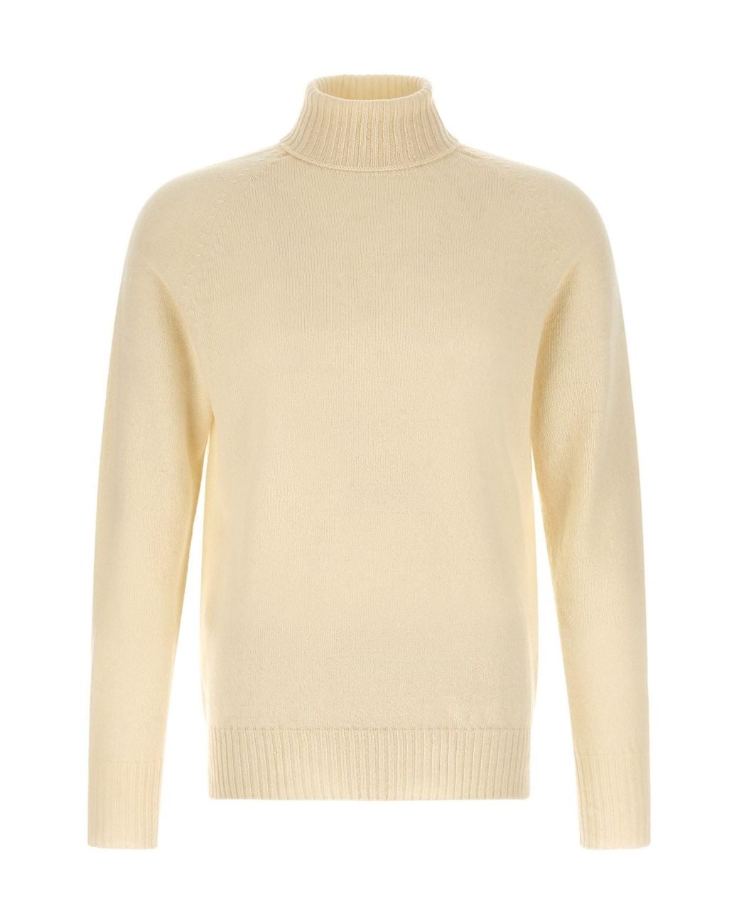 Ma'ry'ya Natural High Neck Sweater With Slits for men