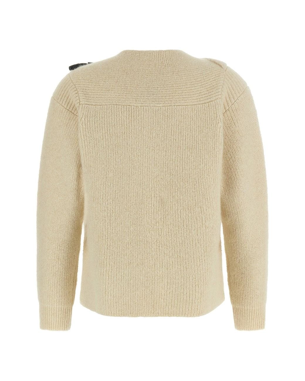 Isabel Marant Natural Thais' Ribbed Knit Sweater With Toggle Fastening