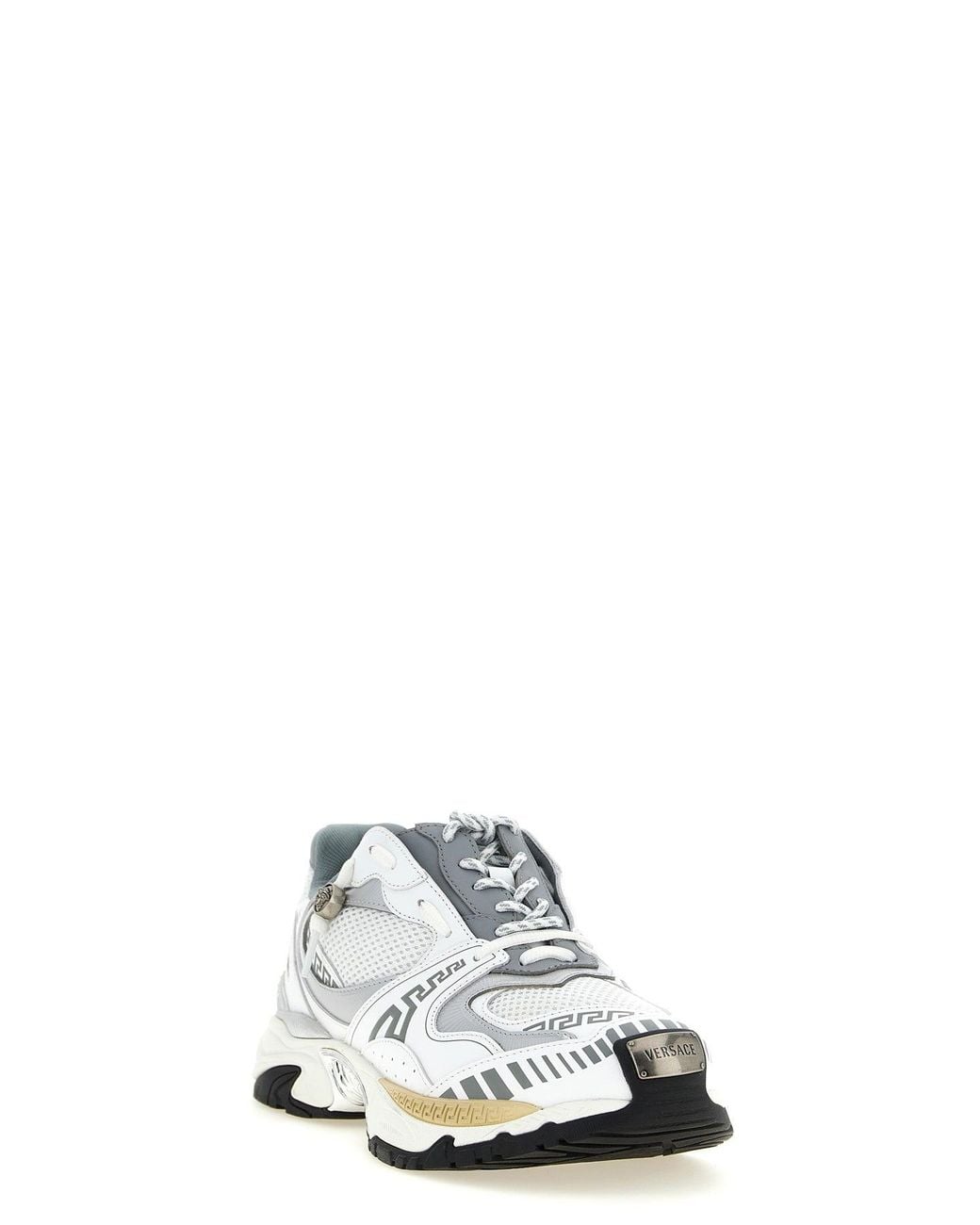 Versace White Sneakers With Greca Pattern for men