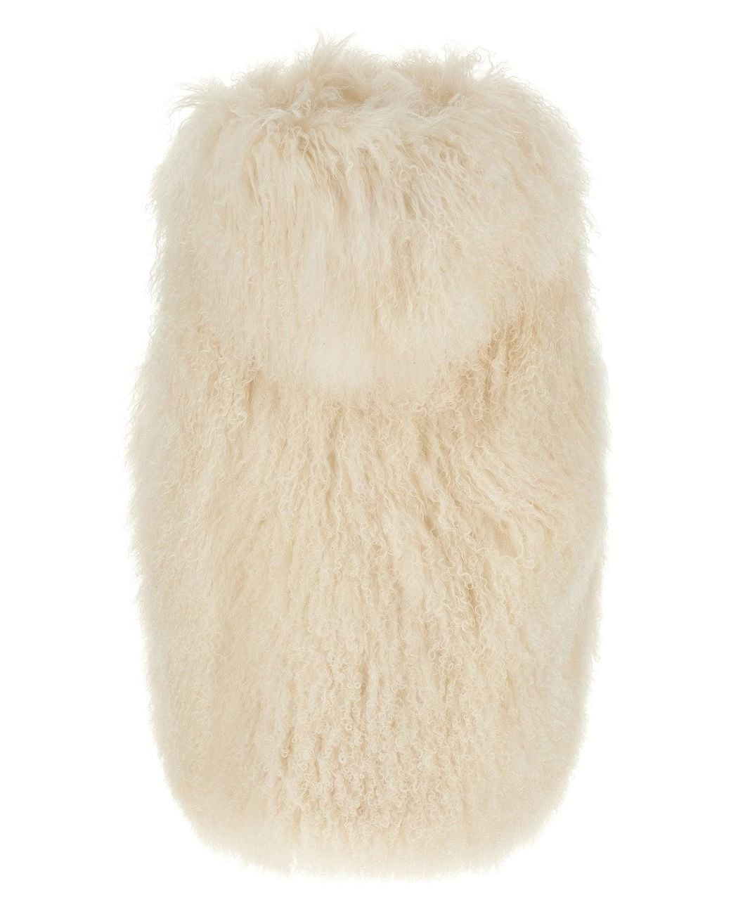 Yves Salomon Natural Curly Lamb Fur Gilet